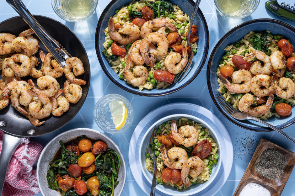 Sauté de crevettes et tomates express
