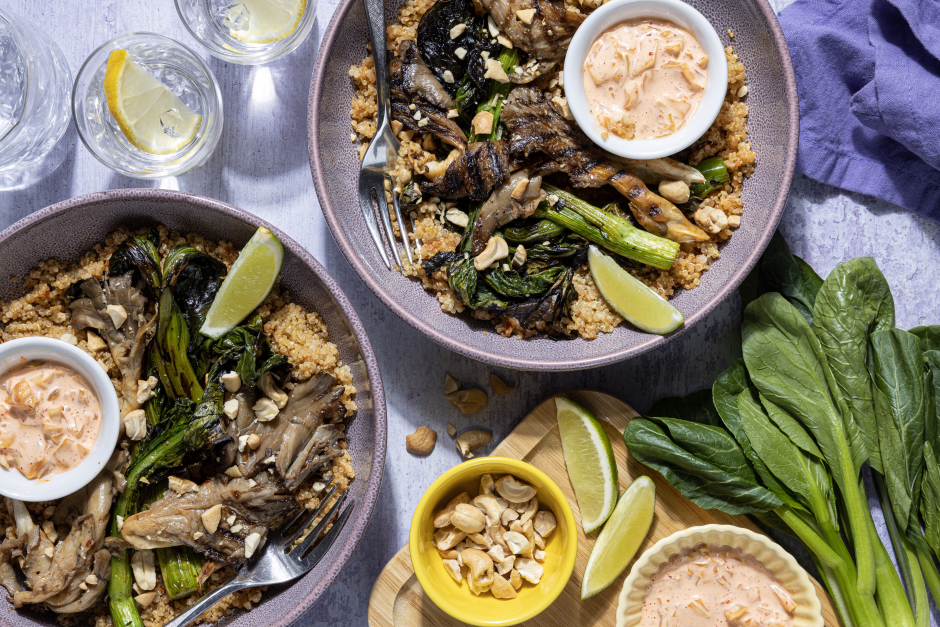 BBQ Asian-Style Veggie & Quinoa Bowls