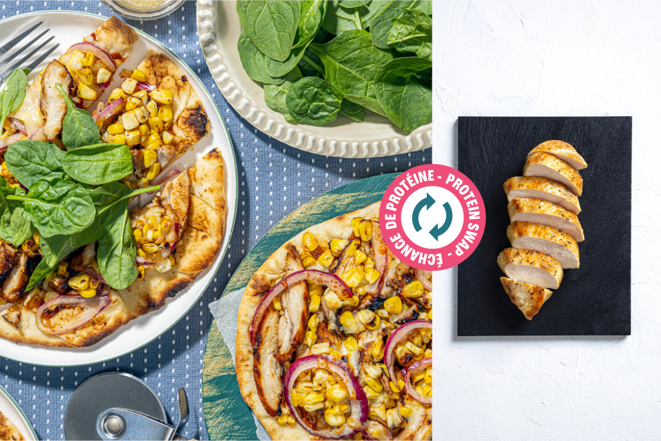 Protein Swap | Maple-Glazed BBQ Chicken Breast Flatbreads