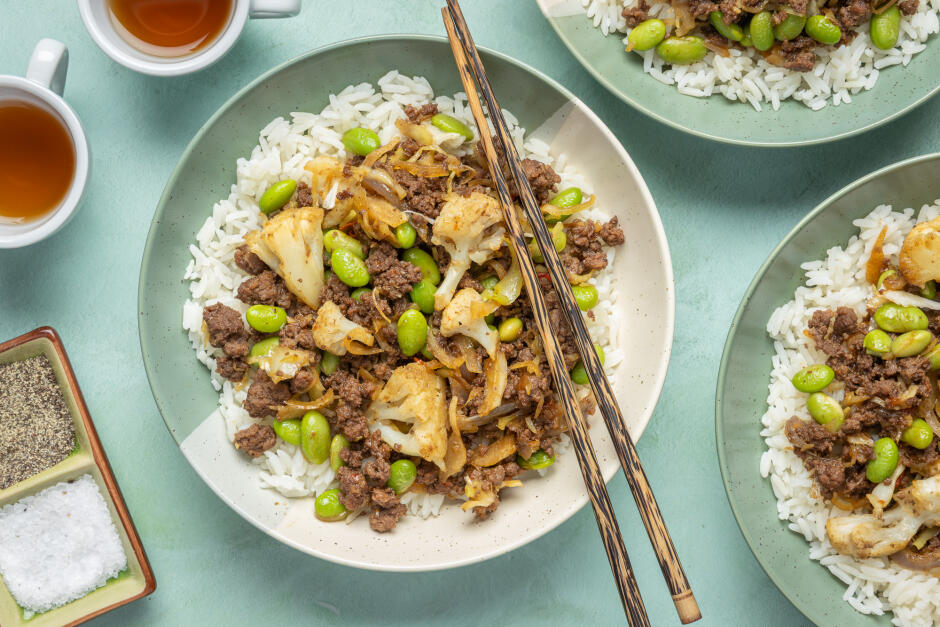 Sweet Chili Beef Rice Bowls