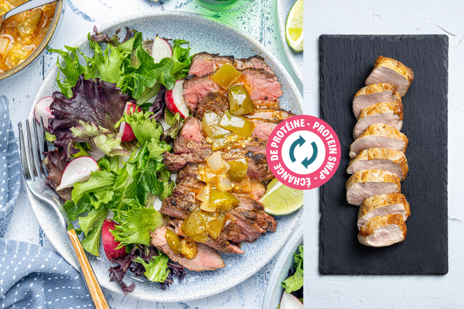 Protein Swap | Sliced Pork & Sautéed Tomatillo Salsa