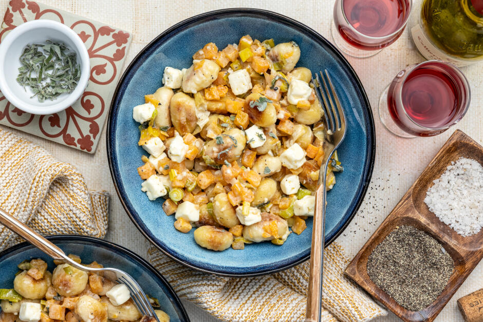 Gnocchis gratinés express au feta