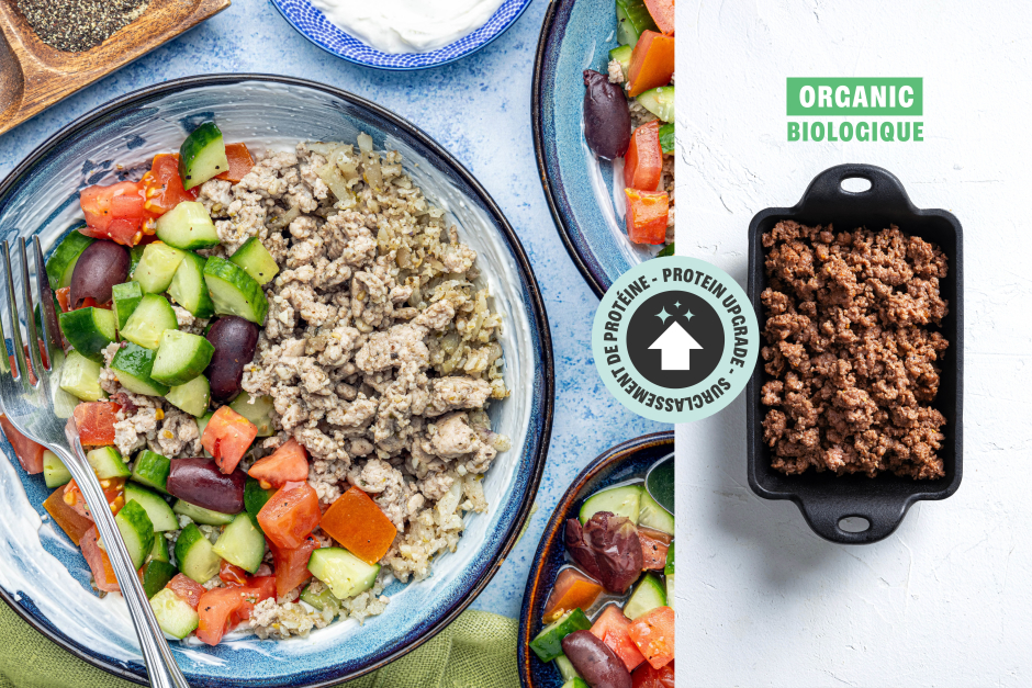 Protein Upgrade | ORGANIC Ground Beef Shawarma Bowls