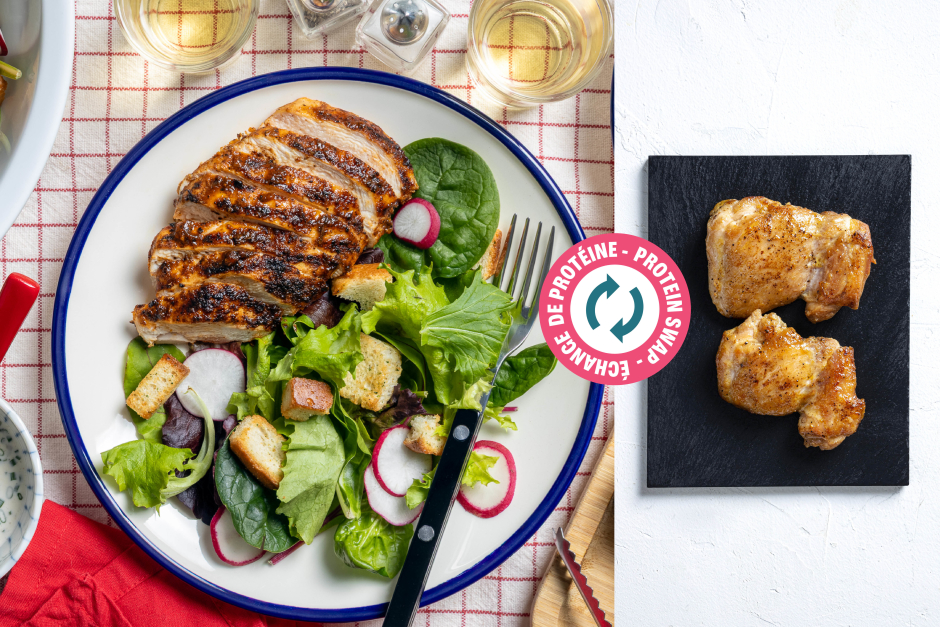 Protein Swap | Spicy Buffalo BBQ Chicken Salad