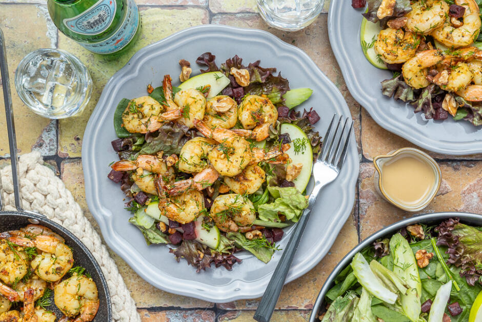 Garlic-Dill Shrimp Bowls