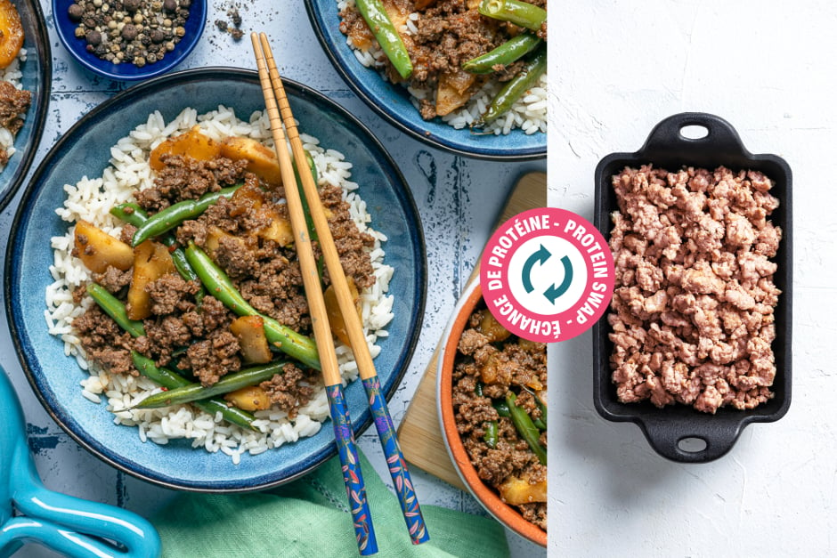 Échange de protéine | Bols de riz au bulgogi de porc haché