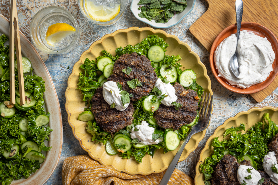 Sumac & Walnut Grilled Beef Patties