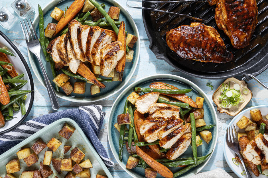 Poitrines de poulet en sauce BBQ