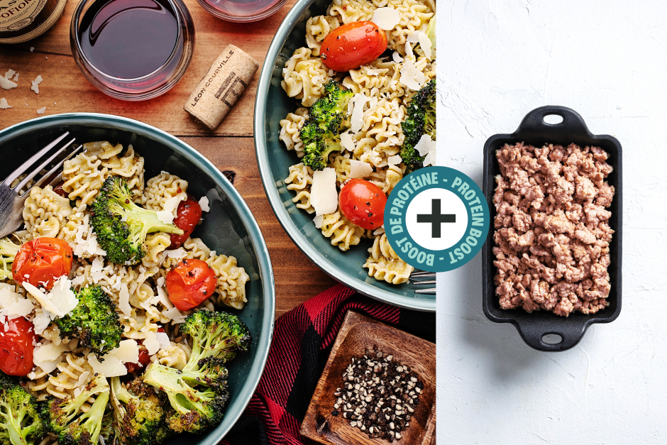 Protein Boost | Basil Pesto Pork Radiatore