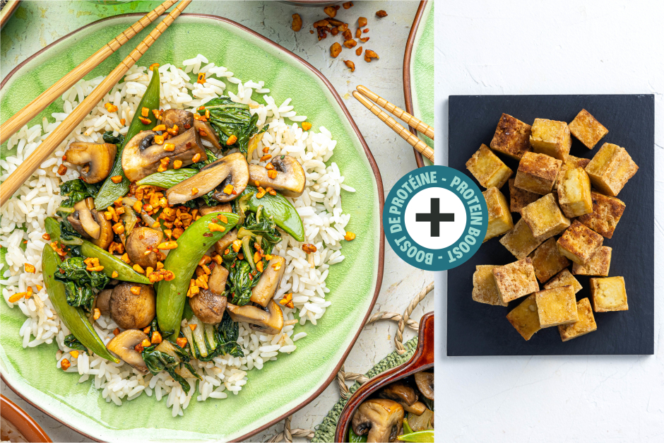 Boost de protéines | Sauté de légumes sésame-ponzu avec tofu