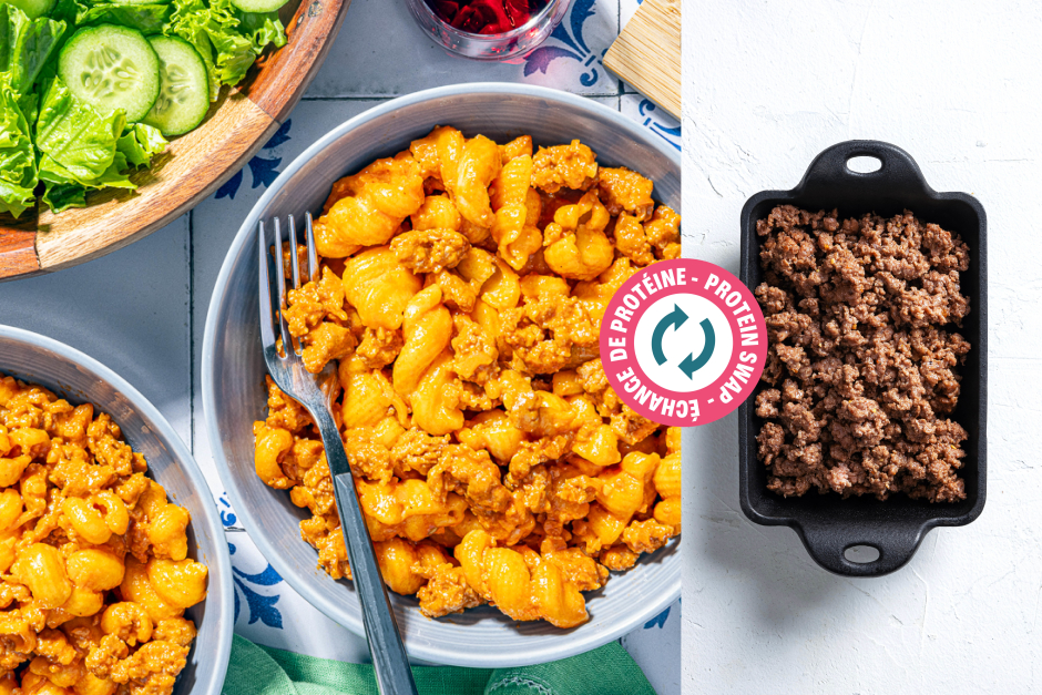 Échange de protéine | Conchiglies alla vodka sans alcool avec bœuf haché