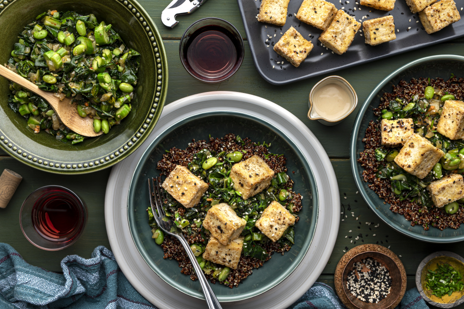 Crispy Sesame Tofu & Asian Greens Stir-Fry