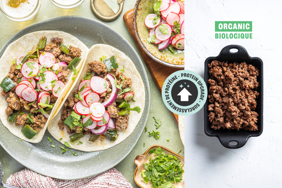 Protein Upgrade | Cheesy Poblano ORGANIC Beef Tacos
