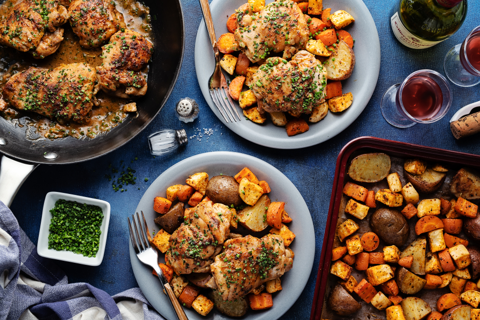 Braised Chicken Thighs with Québec Herbes Salées