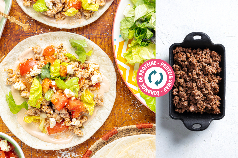 Protein Swap | Ground Beef Tacos with Tamarind Mayo