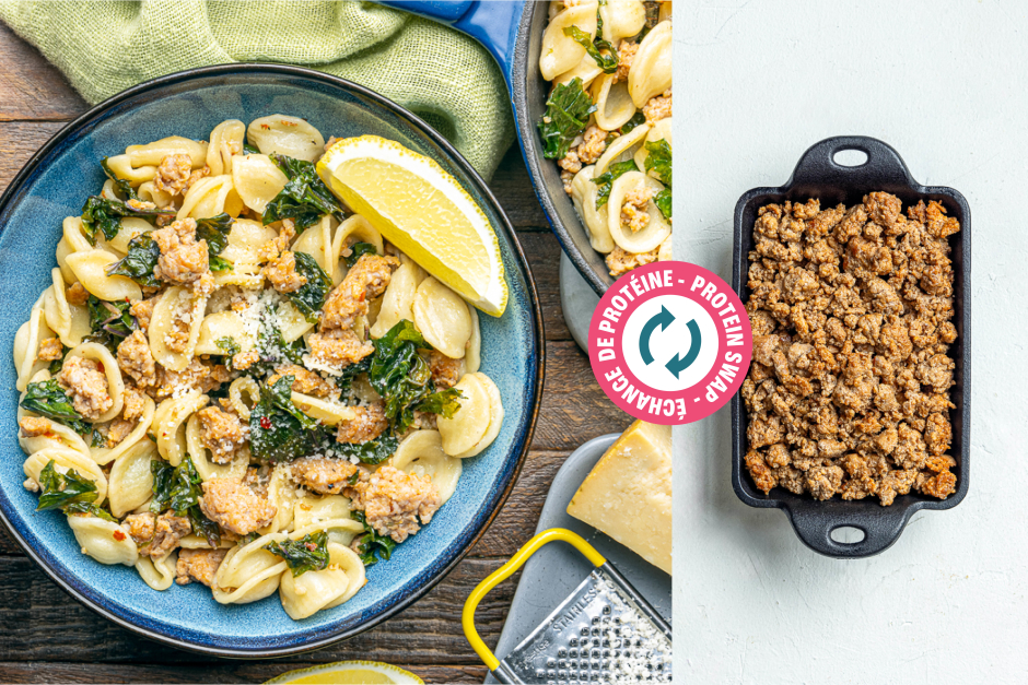Échange de protéine | Goodfood & Chef: Orechiettes au chorizo et au kale