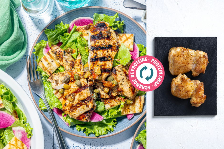 Protein Swap | Grilled Chicken Thigh Paillard