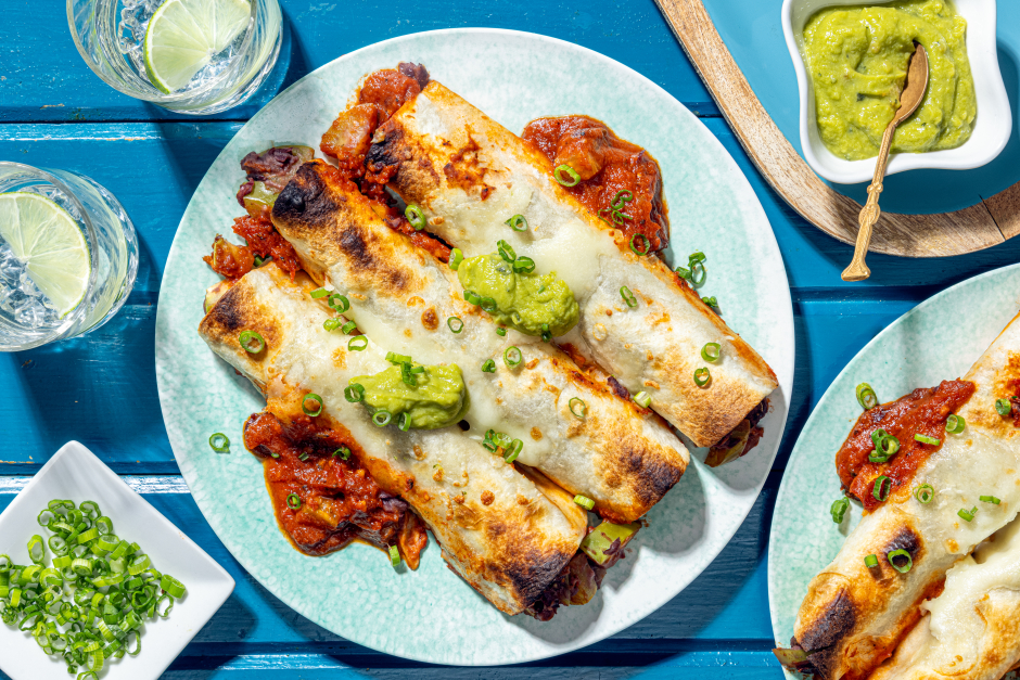 Enchiladas aux haricots noirs et tomatillos