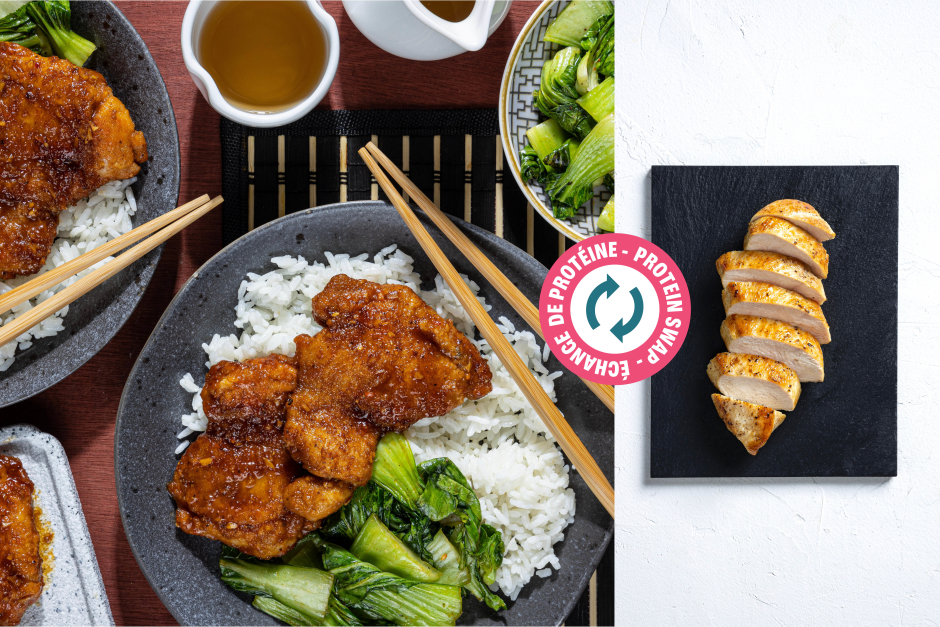 Échange de protéine | Poitrines de poulet général Tao