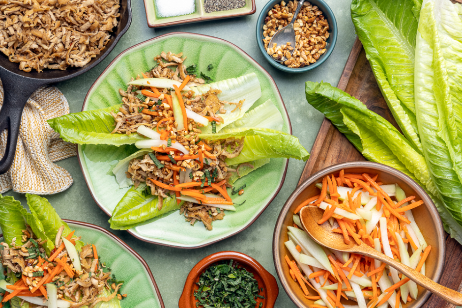 Crisped Tofu Vietnamese Lettuce Wraps