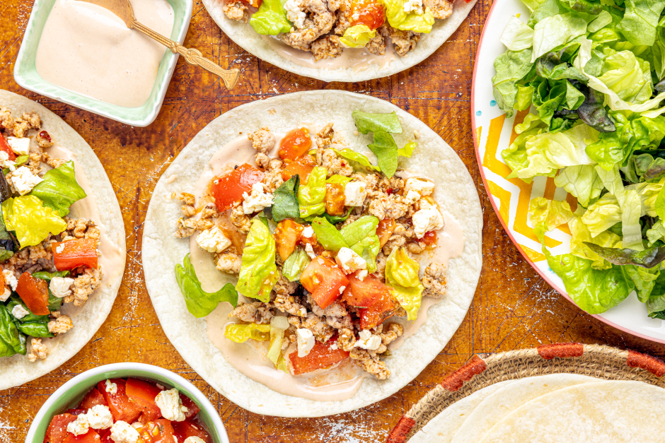 Ground Pork Tacos with Tamarind Mayo