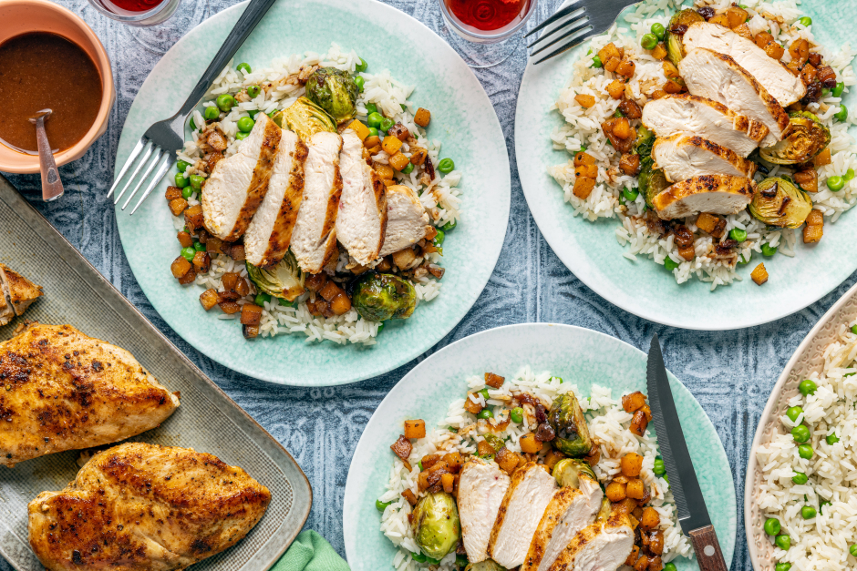 Smoky-Sweet Chicken with Cranberry Pan Sauce