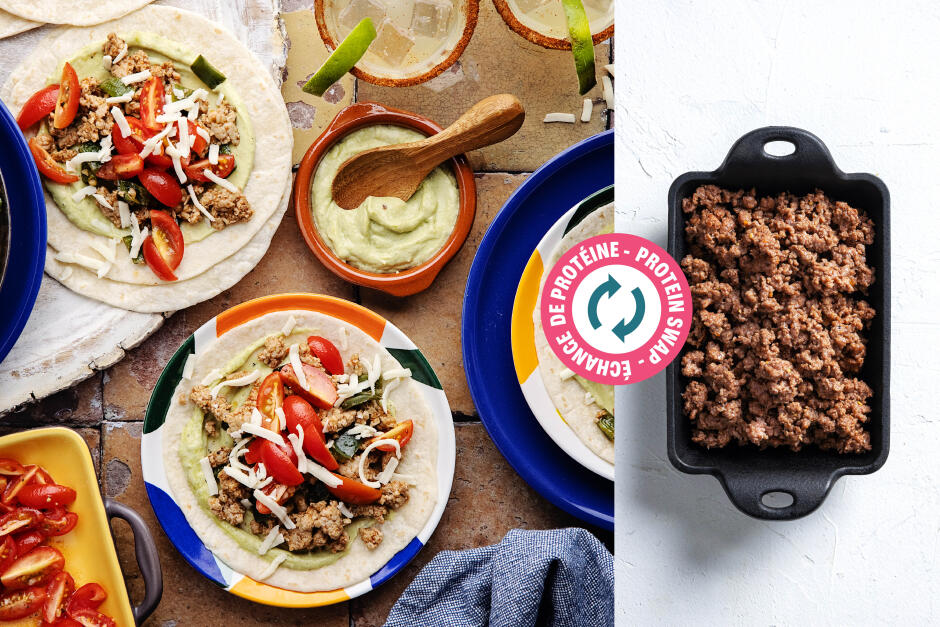 Protein Swap | Beef & Poblano Tacos