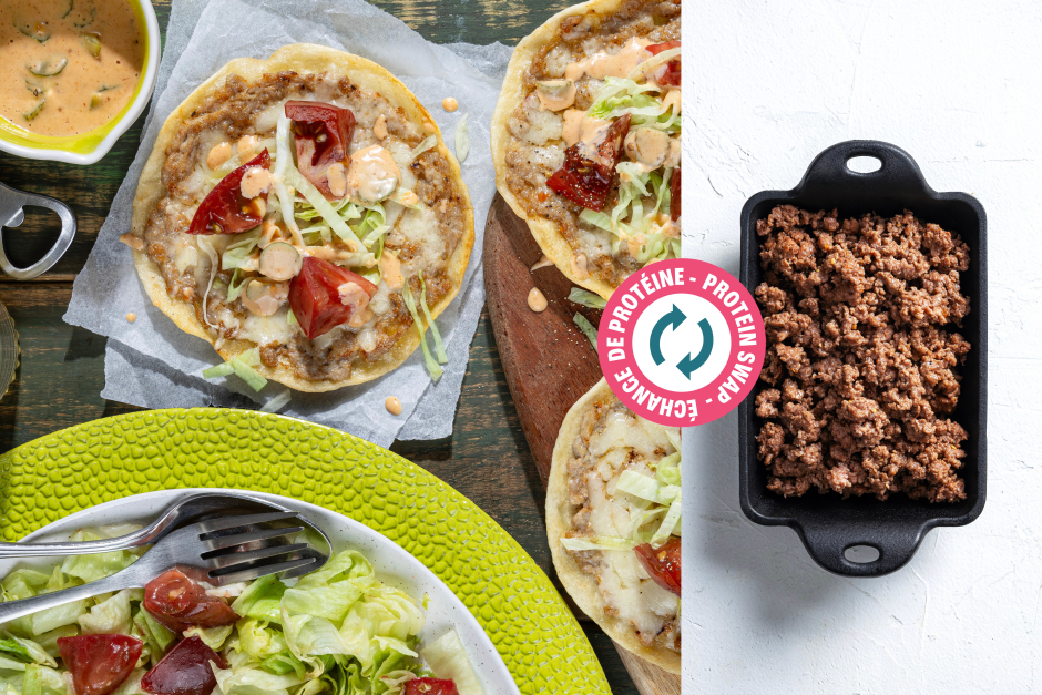 Protein Swap | Beef Smash Cheeseburger Tacos