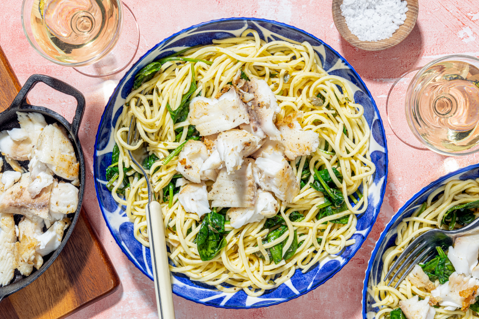 Spaghettis alla chitarra frais garnis de tilapia