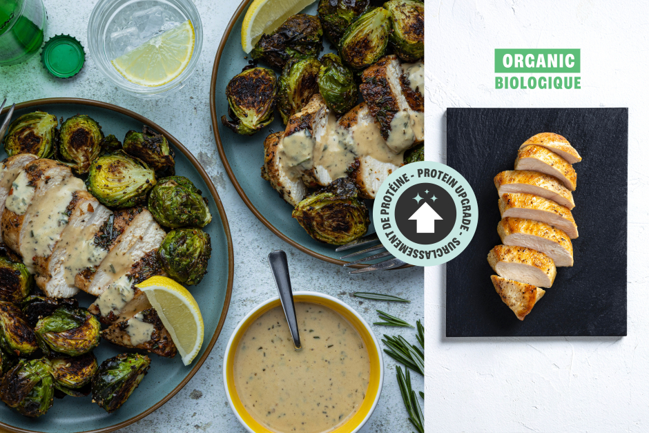 Surclassement de protéine | Poitrines de poulet BIO citron-romarin style souper français