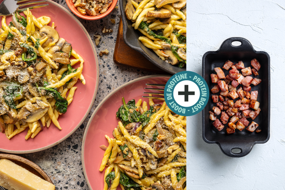 Protein Boost | 10-Minute Pancetta & Fresh Trofie Pasta