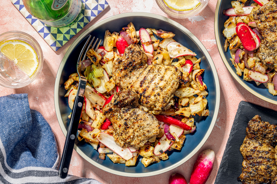 Salade de cuisses de poulet grillées style bistro