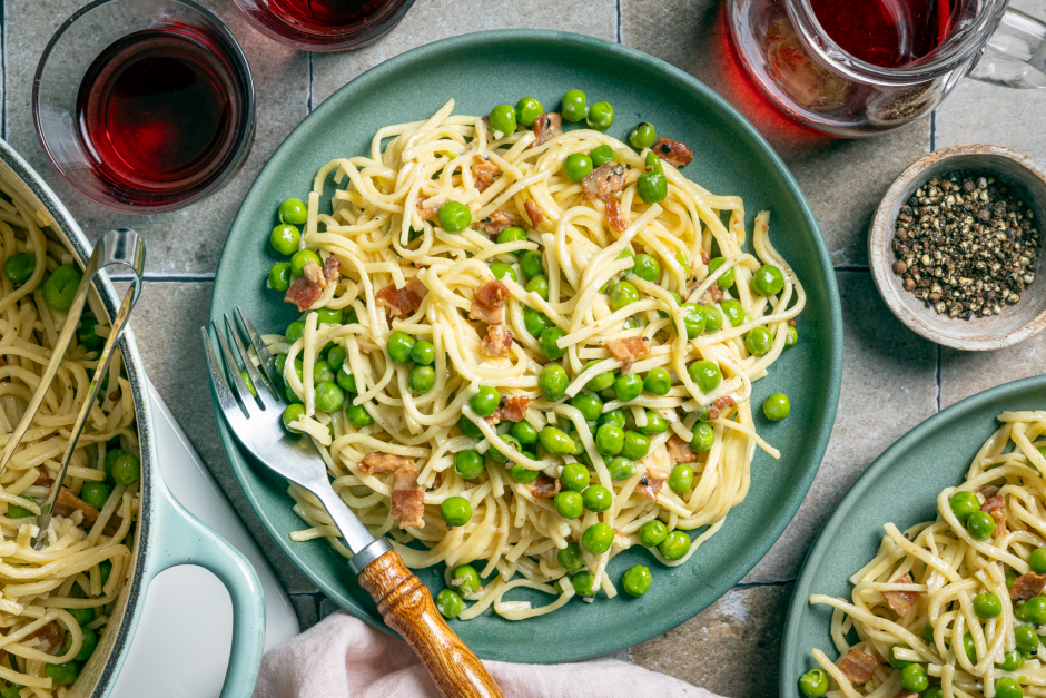 Spaghettis alla chitarre au bacon fumé