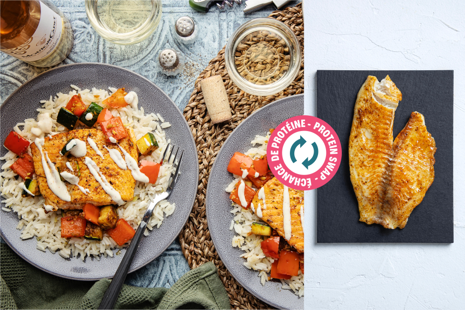 Échange de protéine | Tilapia et légumes aux épices indiennes