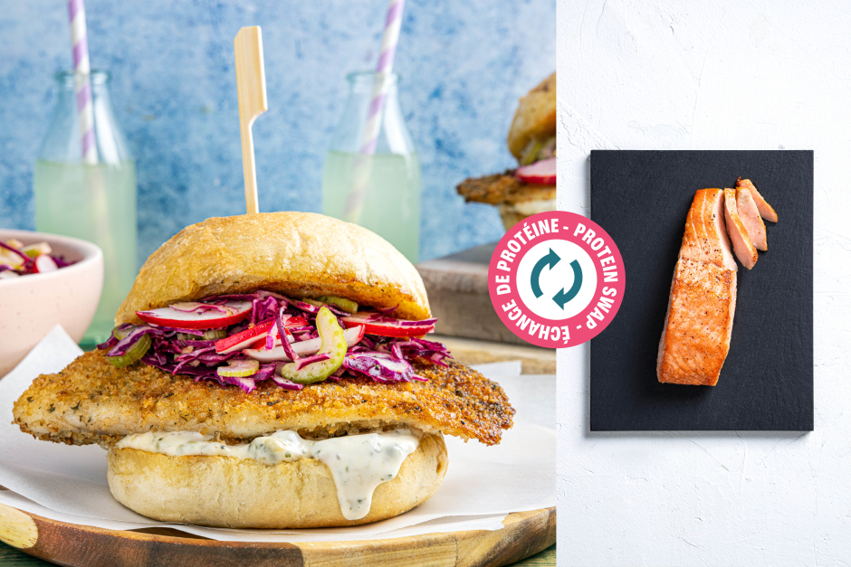 Protein Swap | Golden Crispy Salmon Sandwiches