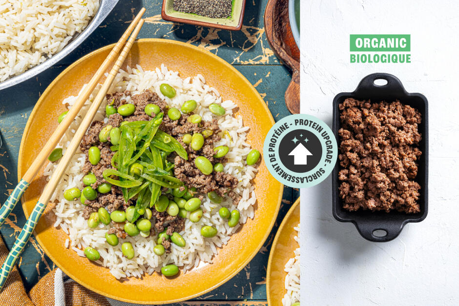 Protein Upgrade | Saucy ORGANIC Beef Stir-Fry Bowls
