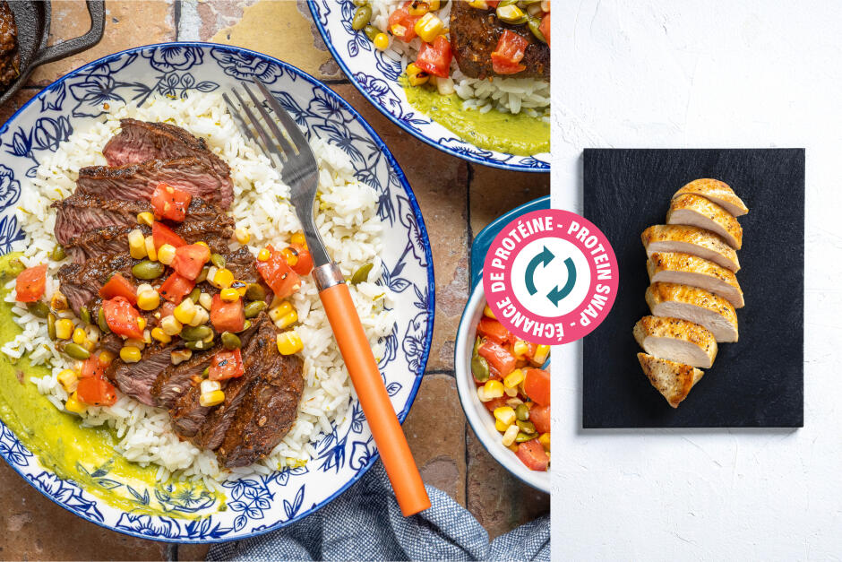 Échange de protéine | Bols de tacos de poulet grillé
