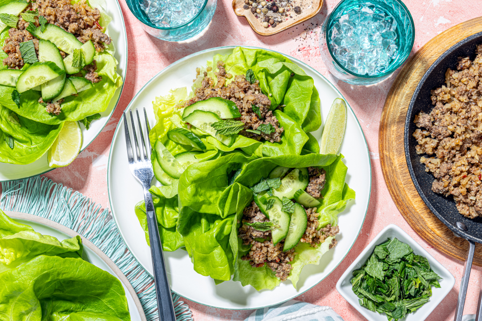 Spicy Laotian Beef & Cauliflower Larb