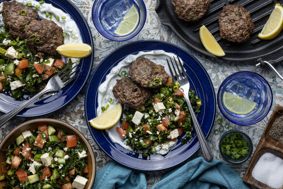Keto: Beef Kefta & Minty Yogurt Sauce