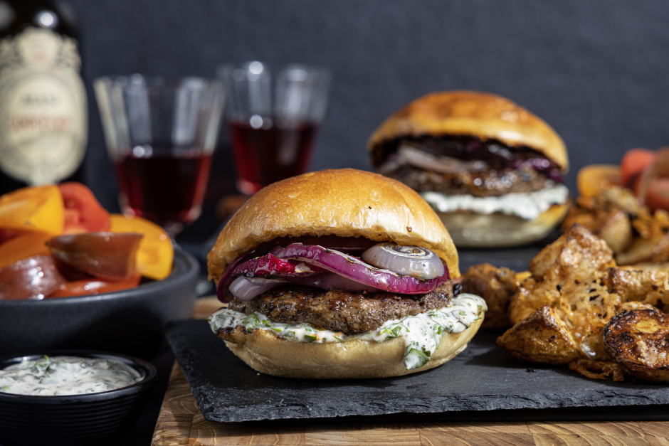 Burgers de bœuf wagyu avec mayo au chimichurri