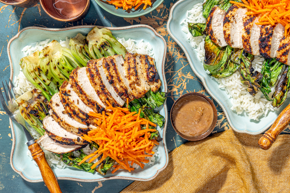 Grilled Lemongrass-Peanut Chicken Breasts