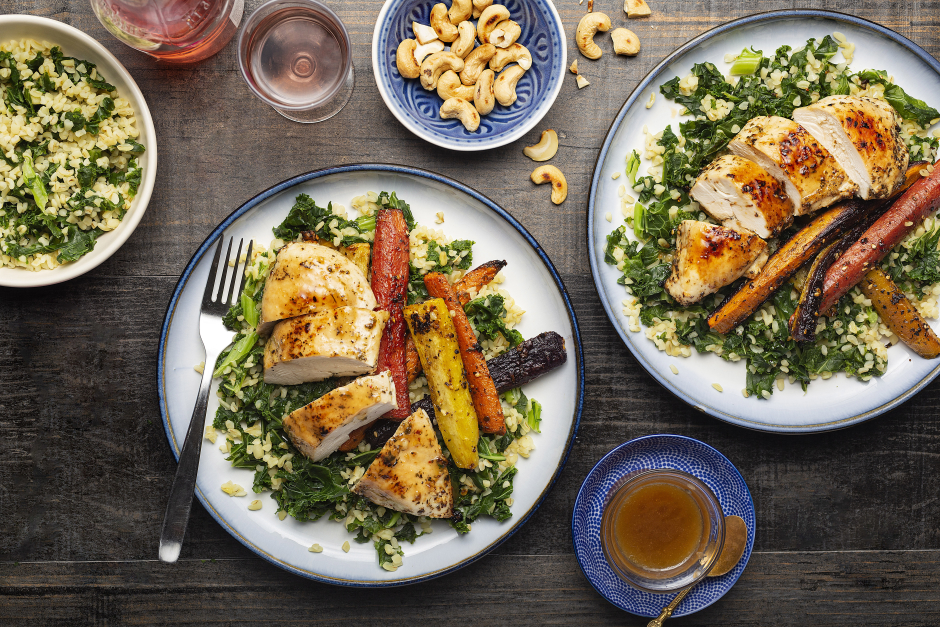 Roasted Chicken with Warm Maple-Miso Vinaigrette