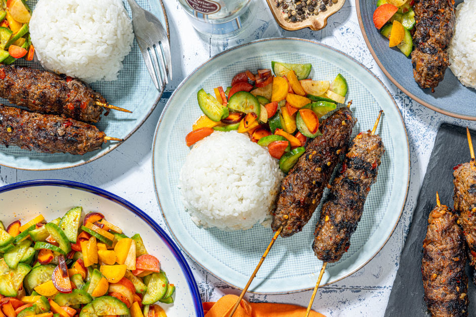 Grilled Thai-Glazed Beef Skewers