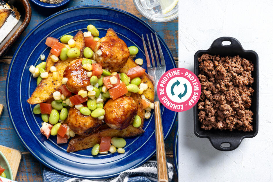 Échange de protéine | Boulettes de boeuf du Sud sur plaque