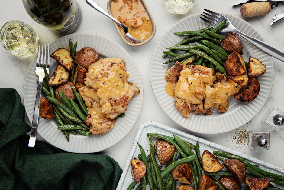 Saucy Chicken Thighs with Sun-Dried Tomatoes