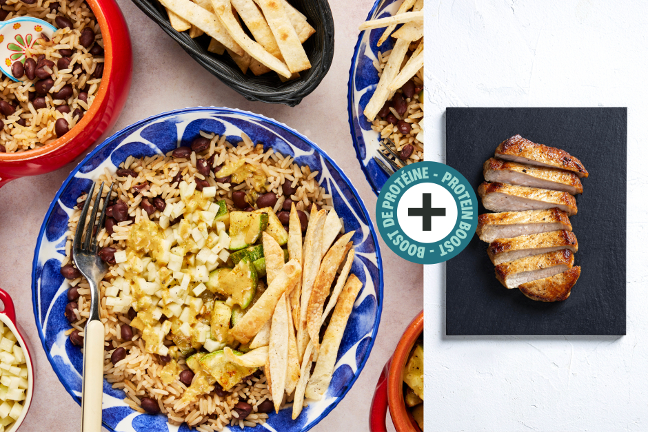 Protein Boost | Tex-Mex Style Pork Chop, Rice & Black Bean Bowls