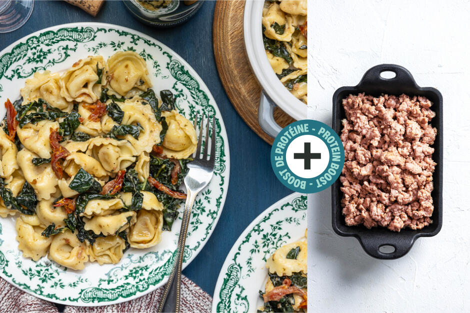 Protein Boost | Creamy Pesto Rosso Tortellini