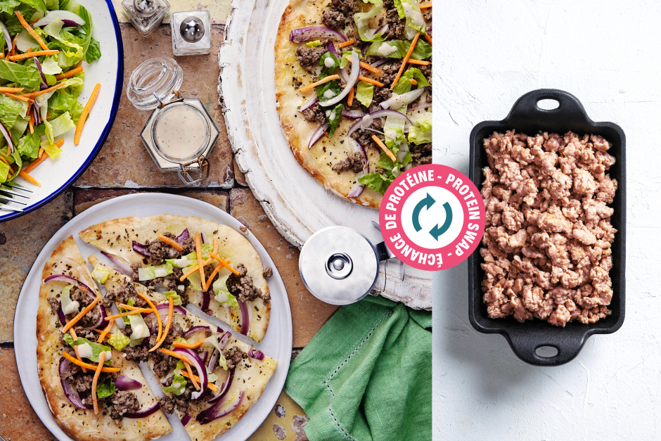 Protein Swap | Quick Pork & Mascarpone Flatbreads