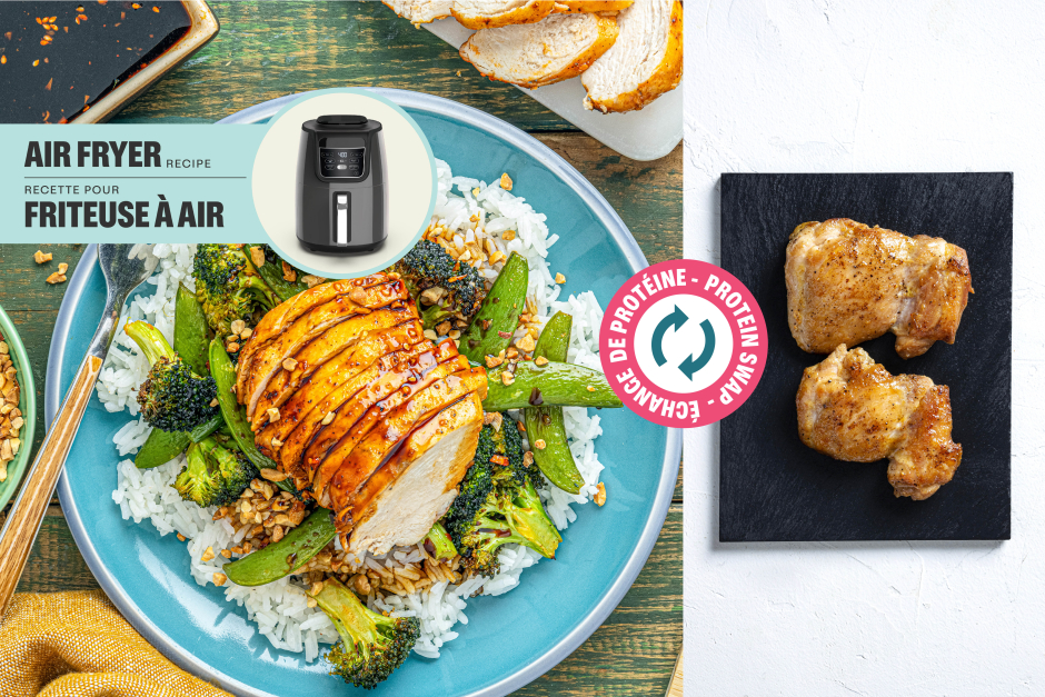 Échange de protéine | Cuisses de poulet lime-arachides à la friteuse à air