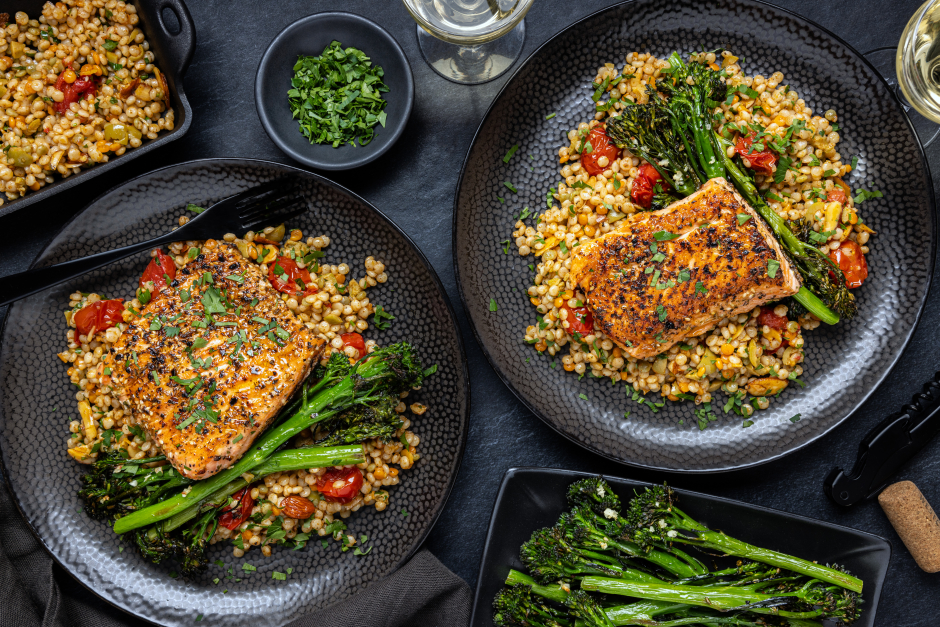 L’Artisan: Seared Steelhead Trout with Spanish-Style Pearl Couscous